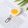 Gift Funny Boiled Egg Keychain Exquisite Fashion Simulation Food Keyring Luxury Bag Hanging Pendant