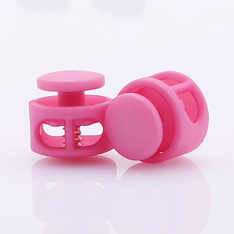 Colorful Elastic Double-Hole Spring Stopper for Shoelaces & Nylon Bags