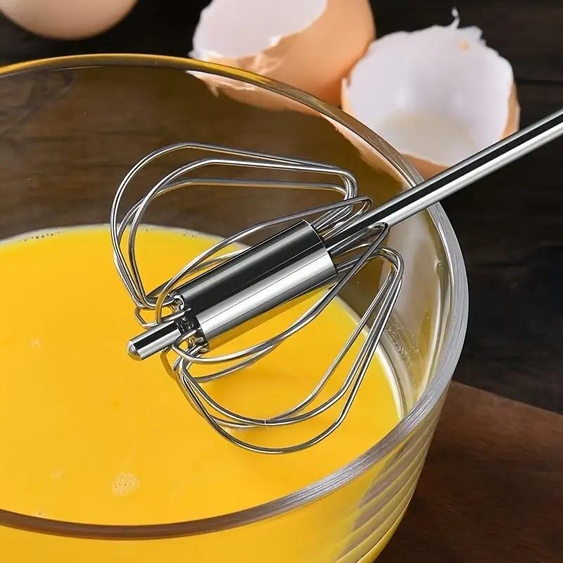 Hand Pressure Egg Beater Rotating Semi-Automatic Mixer Coffee Milk Mixing Egg Beater Balloon Wire Whisk Egg Kitchen Baking Cooking Tools