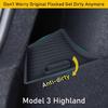 For 2025 2025 Tesla Model 3 highland Rear Trunk Side Storage Box with Cover Tail Boot Organizer Mat Pad Decoration Accessories