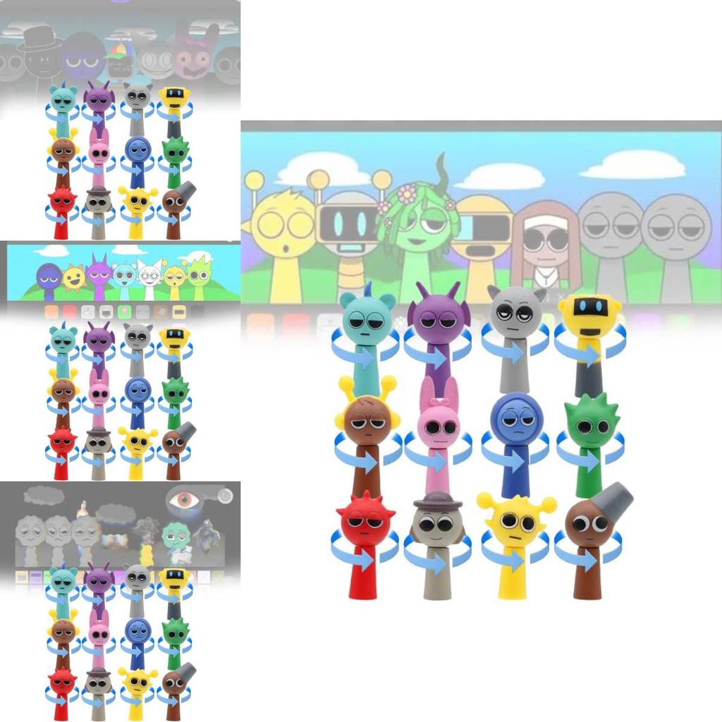 Unique Sprunki Rhythm Box Figurines In Various Colors Perfect For Cake Toppers And Collectibles