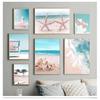 Sea Beach Starfish Surfboard Nordic Posters And Prints Wall Art Pictures for Living Room Canvas Painting Home Decor No Frame