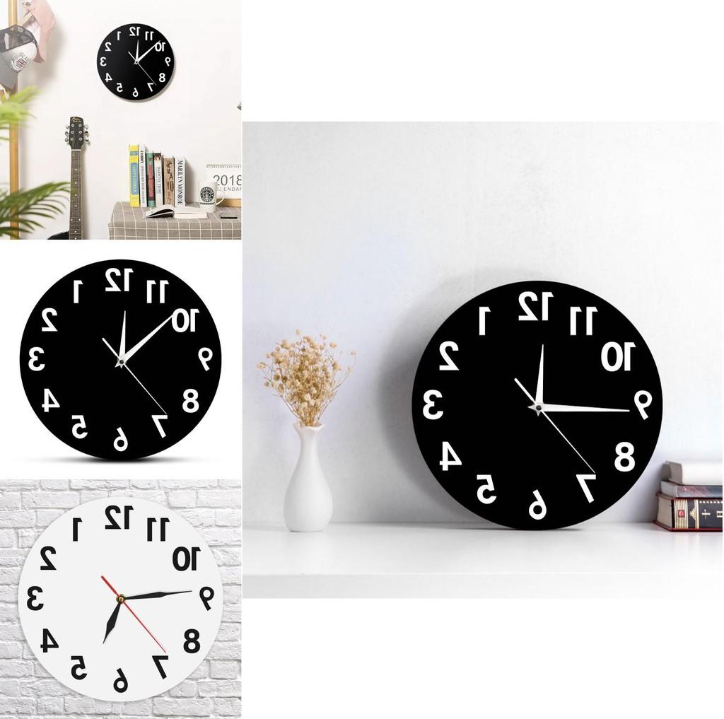 Обратный противоударный настенный акриловый clock со светодиодным дисплеем для декора гостиной