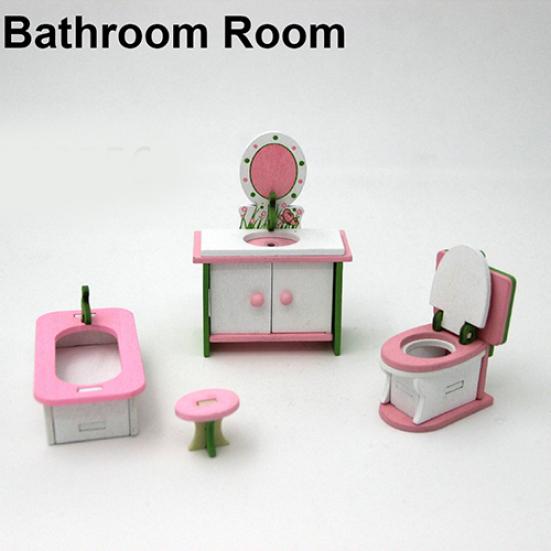 Деревянный миниатюрный кукольный домик, мебель, набор игрушек, рождественский подарок для детей