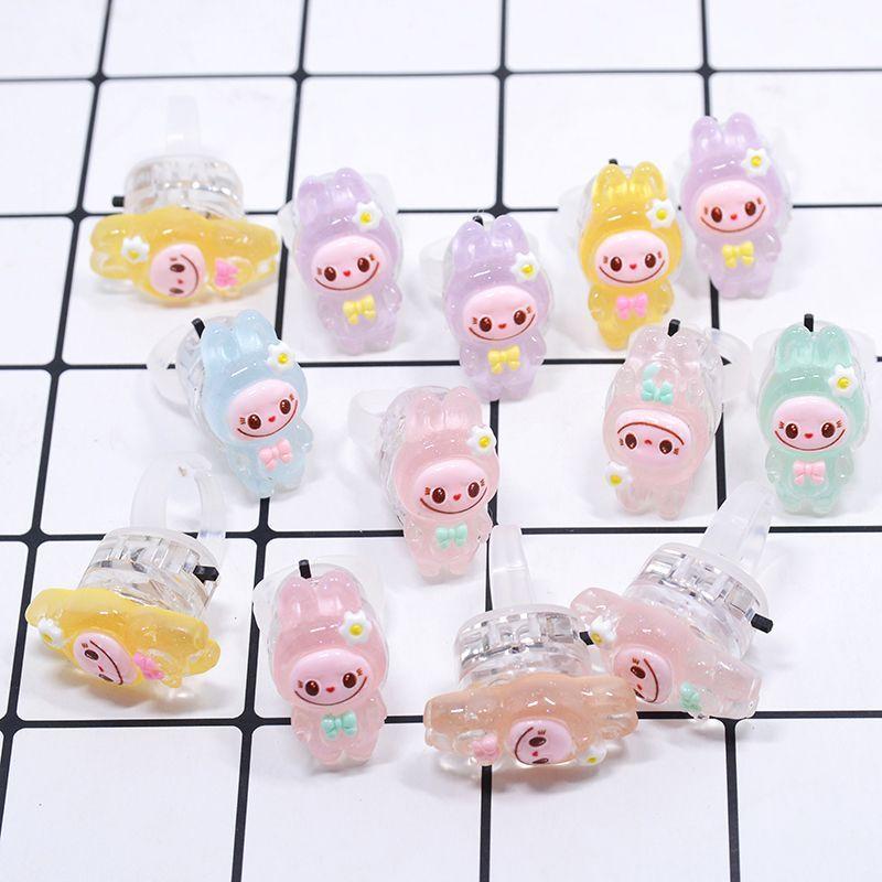 Switch Flashing Light Ring, Cute Children's Luminous Ring, Princess Night Light Small Gift