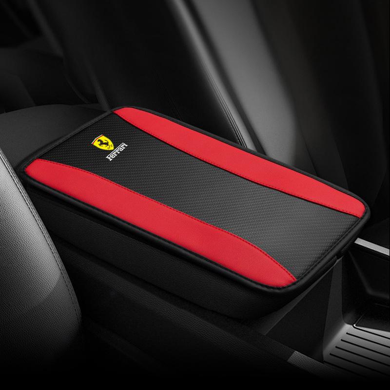 High-end Leather Car Armrest Box Pad Protection Mat Accessory For Ferrari Roma Spider 488 SF90 360 F8 F80 275 KC23 F40 LaFerrari HS3