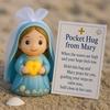 Pocket Hug Virgin Pocket Hug from Jesus or Mary Mini Mary Figurine with Card Emotional Support Pocket Hug Token Keepsake for Friends Family Thank You