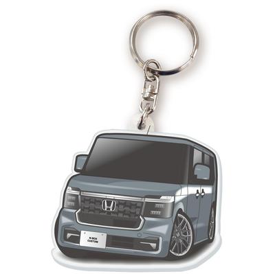 Акриловый брелок для ключей JP Center N-Box Custom Car, лицензионный продукт Honda (3-е поколение), металлик метеоритный серый