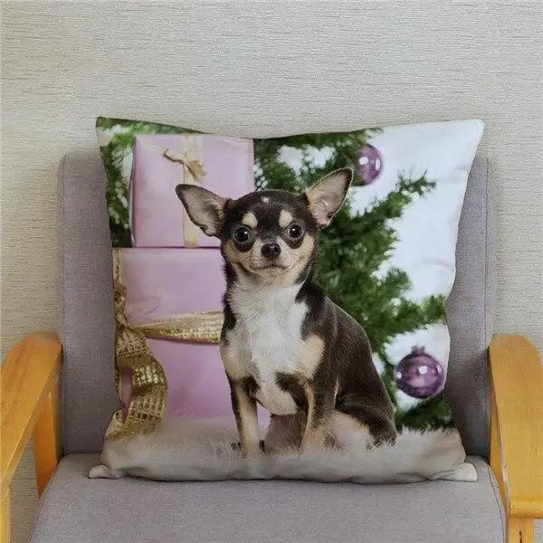 Милая Мини Собака Чихуахуа Декоративная Наволочка Офис Гостиная Автомобиль Украшения Дома Наволочка