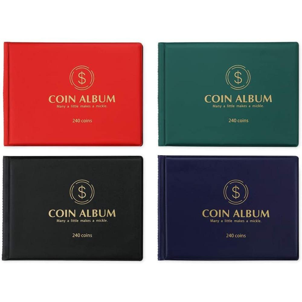 Coin album Horizontal 240 coin protection storage book, empty book, coin antique commemorative coin, dust-proof collection book
