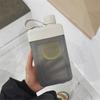 450ML Portable Reusable BPA Free Drink Bottle Plastic Flat Water Bottle Juice Cup