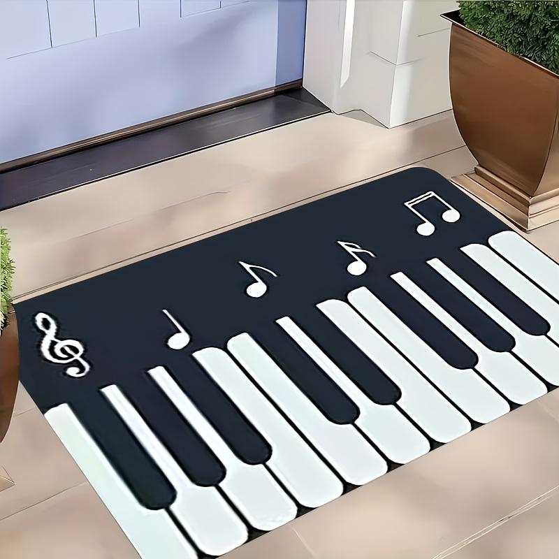 Коврик для пианино Велюровый Фланелевый Напольный Коврик с Рисунком Музыкальный Дизайн Декоративный Ковер Кухня Домашний Декор