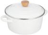 Presage Enamel Pot with Handle 22cm White