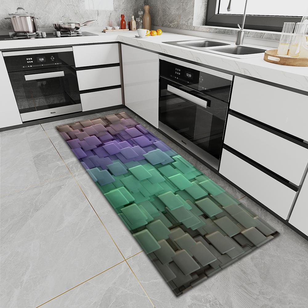 Коврик для входной двери, ковер для кухни, спальни, нескользящий напольный коврик для коридора, балкона, коврик с принтом, напольный коврик