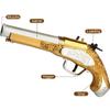 Golden Pirate Cool Toy Gun With Soft Bullets Pistol Cosplay Pirate Toys Dress Up