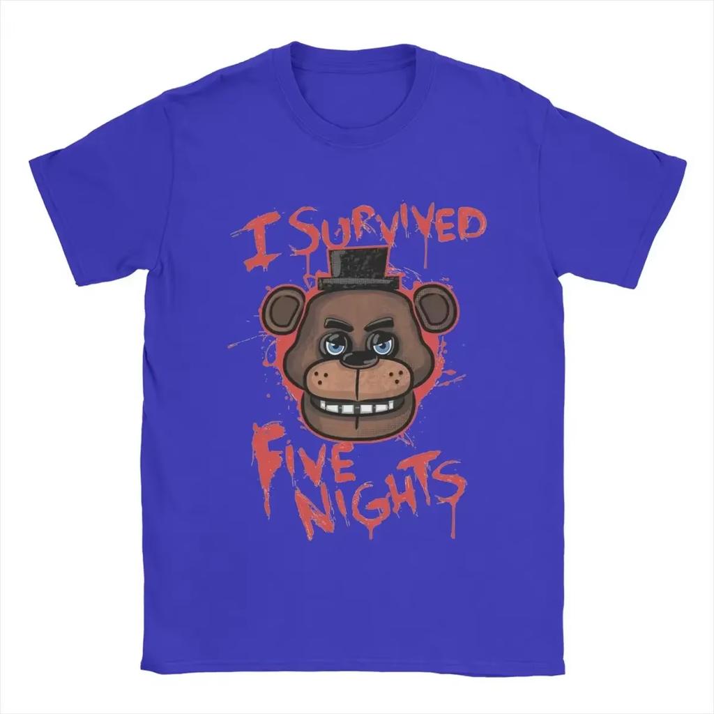 2026harajuku Футболки Five Nights для унисекс В Фредди Новинка Чистый хлопок Футболка Круглый вырез Короткий рукав Большие размеры Одежда