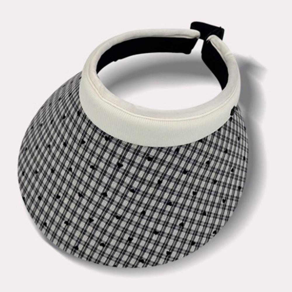 Anti-UV Woman Sun Hat Colorful Dot Visor Cap Fashion Empty Top Cap Female