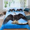 Eagle Duvet Cover Set Wild Animal Pattern Polyester Comforter Cover King Queen Full Twin Size For Kids Teens Adults Bedding Set