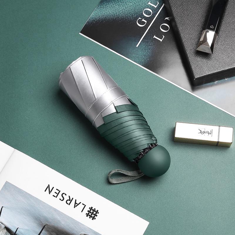 Титановое серебряное клейкое покрытие 50% скидка женский солнцезащитный зонт от солнца маленький свежий погода и дождь складной зонт зонт