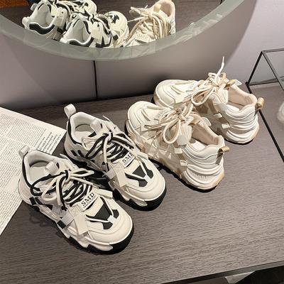 Мода 2024 Женские массивные кроссовки Платформа Ульцзанг Спортивная обувь Летняя толстая подошва Дышащая Повседневная Вулканизированная обувь Женская обувь