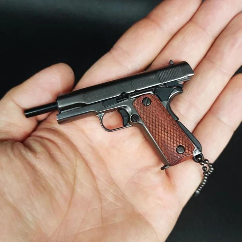 1:Масштаб 3% Сплав Colt 1911 Пистолет Мини-Оружие Металлическая Брелок-Ключница 1911 Пистолет Брелок Игрушка-Антистресс PUBG Оружие Подарок Pubg Декор Игрушки
