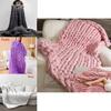 Large Soft Chunky Knitted Thick Wool Blanket With Versatile Colors For Cozy Comfort