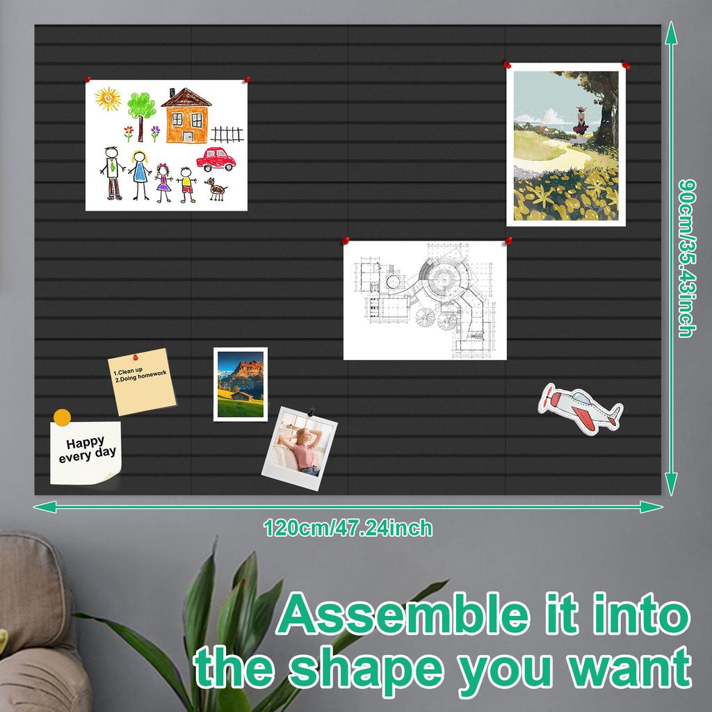 12 шт. Фетровые наклейки на стену Доска для объявлений для демонстрации школьных работ Фотостена Фон Мягкая деревянная доска для дома и офиса