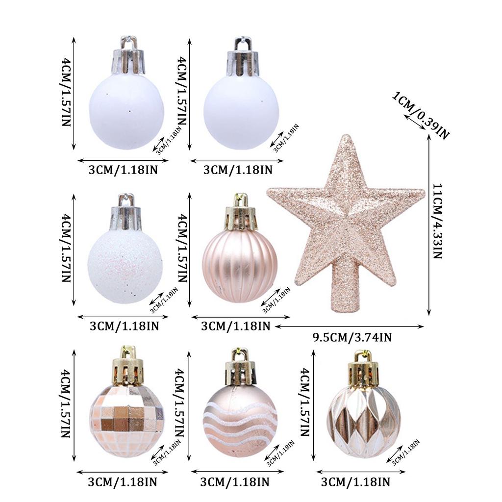 Набор елочных шаров, разноцветные, с блестками, дизайн звезды, праздничный, новогодний, аксессуар для украшения рождественской елки, ассорти