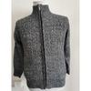 Men's Thick Knit Stand Collar Cardigan