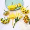 Yellow Series Artificial Flower Cherry Stamens Berries Bundle DIY Cake Christmas Wedding Gift Box W