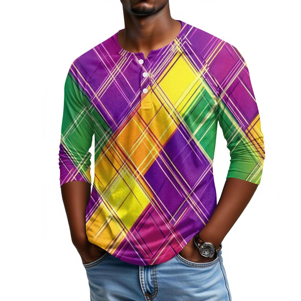 Мужской топ с рукавом реглан и рукавом три четверти