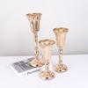 1PC Welcome Area Flower Holder Metal Trumpet Centerpieces Vase Metal Trumpet Vases Road Guide