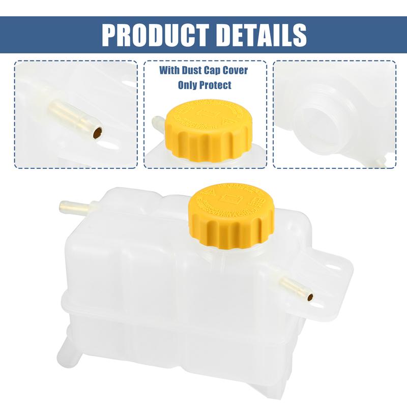 UXCELL 1 Set Coolant Radiator Reservoir Tank 96930818 95216944 with Cap for Chevrolet Aveo LS, LT 1.6L L4 - Gas 2007-2011