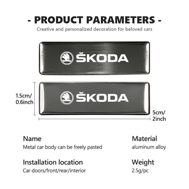 DCLR3 Car Body Sticker Badge Auto Styling Decoration Accessories For Skoda VRS Octavia 1 2 3 Rapid Kodiaq Karoq Fabia Kamiq Superb