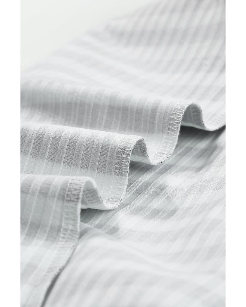 Azura Exchange Черная полосатая фактурная трикотажная футболка с длинным рукавом