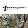 Camping Clothesline Non-slip Camping Hanger Rope Portable Travel Windproof Adjustable with 7 Hooks for Home Picnic Hiking