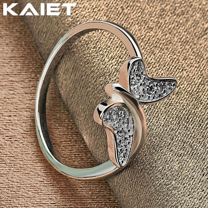925 Sterling Silver Butterfly 7-10 Ring For Women Fashion Accessories Jewelry