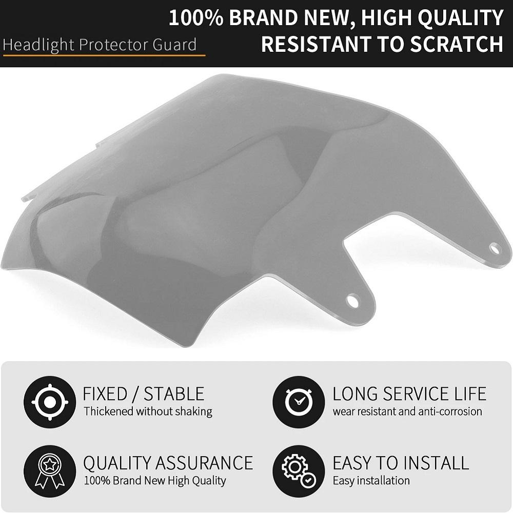 Motorcycle Acrylic Front Headlight Cover Shield Screen Lens Guard Deflector Protection For Yamaha Tenere 700 XT700Z 2019-2024