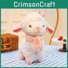 Cute Rainbow Sheep Plushie Animal Toy With Short Pile Fabric For Playroom Kids