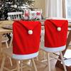 Christmas 4 Piece Decorations Nonwoven Christmas Chair Covers Christmas Table Decorations