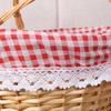 Woven Basket Folding Handle Portable Eco Friendly Rattan Picnic Basket for Bathroom Gift