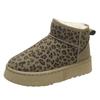 Women Platform Shoes Winter Comfortable Warm Women's Snow Boots Non-slip Wear-resistant Fashion Leopard Print Plush Short Boots
