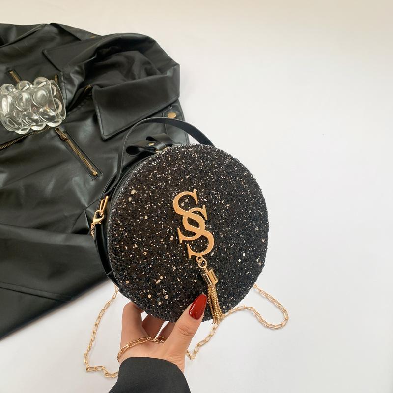 Модная сумка, модная сумка через плечо, простая повседневная женская сумка 2024 года, летняя новая ретро-повседневная маленькая круглая сумка