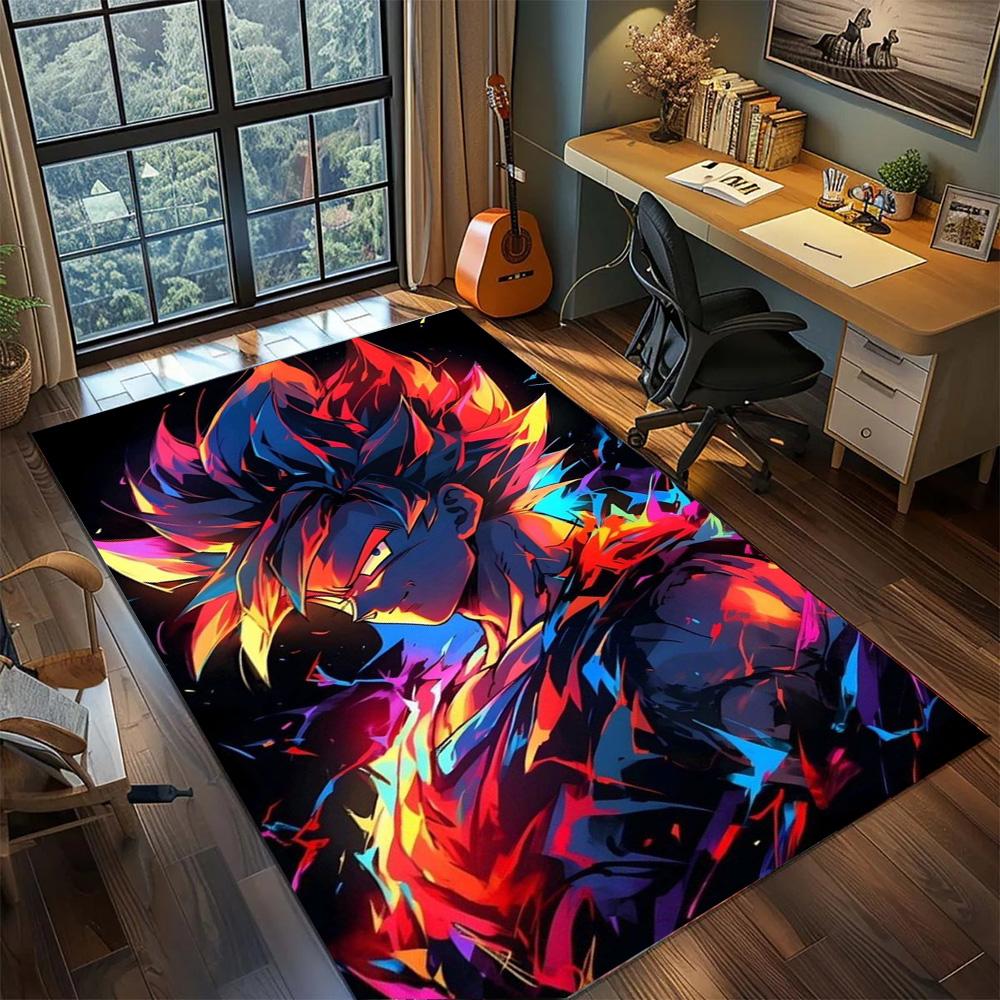 Goku Area Floor Mat Home Decoration, Non Slip Washable Big Size Rug Carpet Gamer Bedroom.-TING