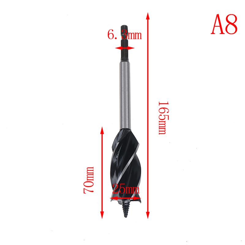 10-25mm Twist Drill Bit Set Wood Fast Cut Auger Carpenter Joiner Tool