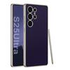 Чехол для телефона из металлической лакированной кожи для Samsung Galaxy S23 S24 S25 Ultra Hard PC Shell Luxury Skin S25Ultra Protective Cover
