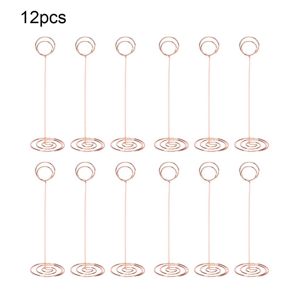 12 шт. держатель для памятных заметок, держатель для визитных карточек с номером стола, настольная металлическая рамка для фотографий с основанием