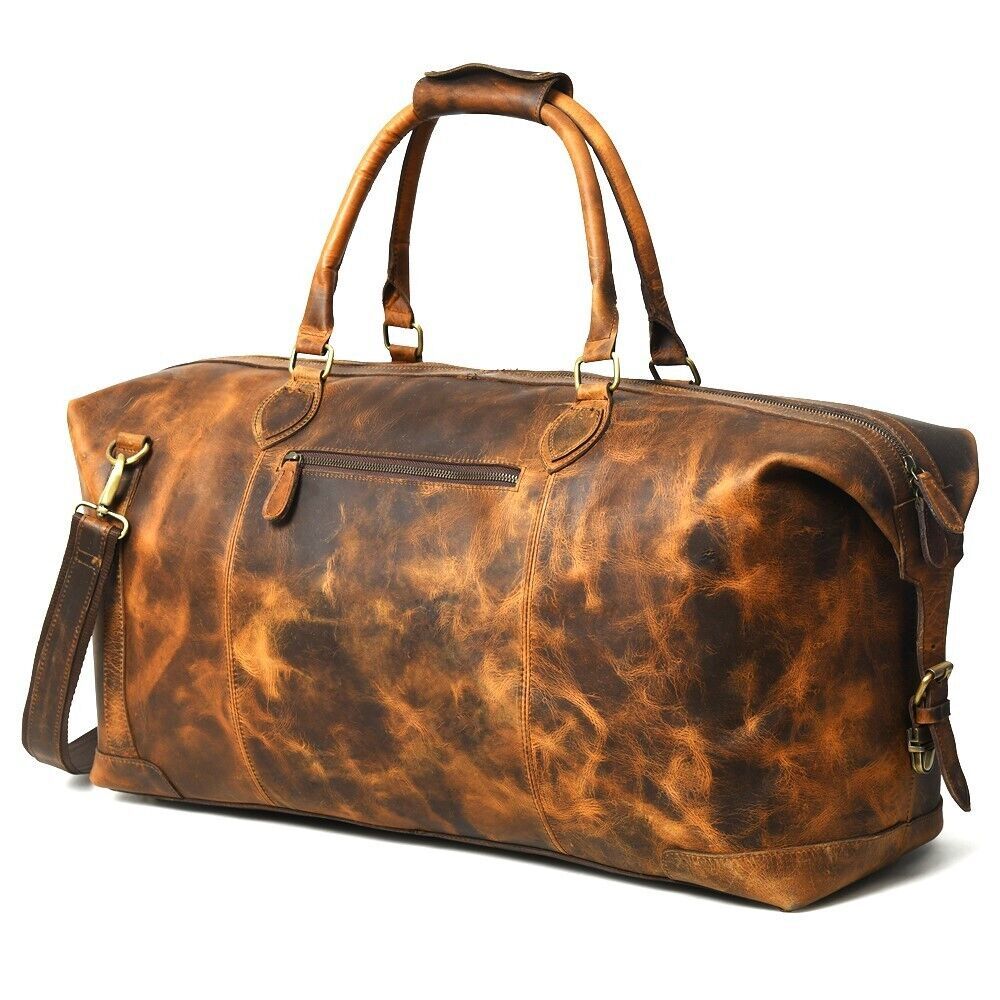 Дорожная спортивная сумка из натуральной кожи Багаж на выходные из кожи буйвола Спортивная сумка