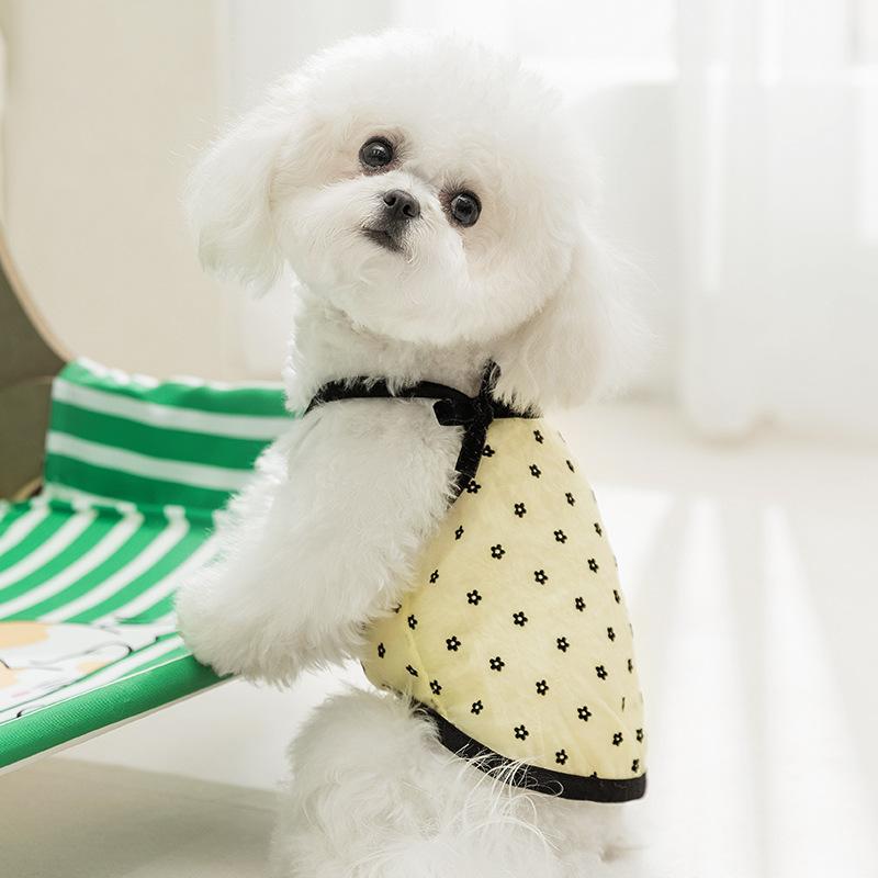 Thin Dog Clothes Mesh Hollowed Polka Dot Suspenders Spring and Summer Teddy Bear Small Dog Cat Pet Clothes