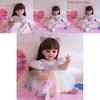 Reborn Doll Betty 55cm Silicone Full Body Collectors Edition With Colorful Lace Dress And Cats Ears Headband Decor For Gift And Display